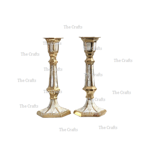 เชิงเทียนทีไลท์แบบหรูหราเชิงเทียนทำจากไม้และแม่ของงานมุก - Product Image 3