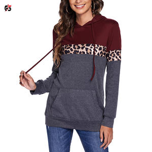 Sweat à capuche décontracté pour femmes, vêtements d'extérieur, mode Patchwork, manches longues, respirant, Logo personnalisé, bon marché, vente en gros, - Product Image 5