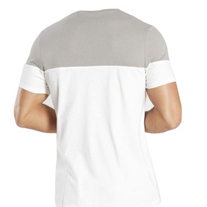Prix de gros T-shirt à manches courtes de couleur unie pour hommes T-shirt surdimensionné et durable à impression numérique avec broderie personnalisée - Product Image 1