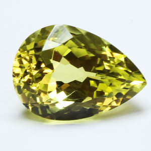 100% ธรรมชาติมะนาวควอตซ์ลูกแพร์รูปร่างเหลี่ยมตัดหลวมควอตซ์หินเครื่องประดับทำได้รับการรับรองหลวมพลอยสีเหลืองมะนาวควอตซ์ - Product Image 1