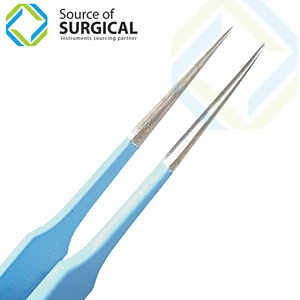 Pince à épiler chirurgicale en acier inoxydable à pointe fine avec poignée confortable et durable pour l'épilation, emballée dans un sac - Product Image 3