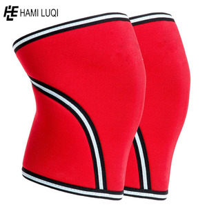 ชุดกระชับเข่านีโอพรีน7มม. สำหรับทุกเพศอุปกรณ์บีบอัดยกน้ำหนักออกแบบได้เองโรงยิมซื้อจำนวนมากมีโลโก้สีดำ - Product Image 2