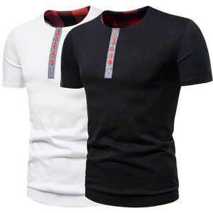 T-shirt col ras du cou en coton pour homme, coupe Slim, imprimé personnalisé, vente en gros, Pima, - Product Image 1