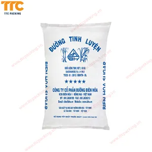 Túi Pp 25Kg 50Kg Hàng OEM Việt Nam Túi Dệt Polypropylene Với Túi Đựng Đường Lót Pe