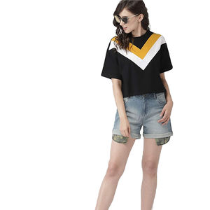 Novedad de 2025, camisetas de manga corta de verano para mujer, camisetas cortas con logotipo personalizado para mujer, camisetas 100% de algodón para mujer a la moda - Product Image 4