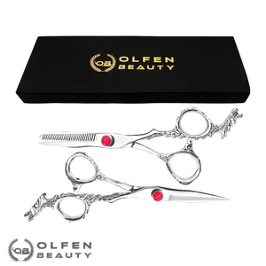 Ciseaux de barbier en acier inoxydable, ensemble professionnel et personnel, Style personnalisé avec étui, prix de gros - Product Image 4