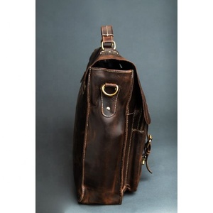 LW Handmade Real Goat Leather Unisex Messenger Bag Office Use Satchel <b>Briefcase</b> for Men Men's Laptop Bag & Cover - Product Image 3