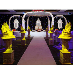 พิธีแต่งงานแบบดั้งเดิมของชาวฮินดูรูปช้างแมนเด็ปมหาราชานแต่งงาน Hathi Dant Pillap อันสง่างาม FRP South Wedding Mandap UK - Product Image 1