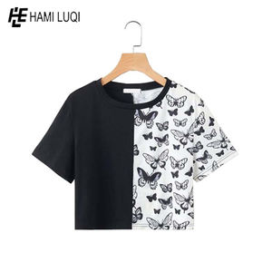 2022 T-shirt blanc personnalisé Crop femmes T-shirt respirant haut court T-Shirt respirant Crop T-shirt femmes premium, mince - Product Image 2