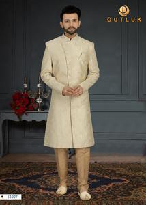Offre Spéciale Indien Designer Dernières 2022 pakistanais Concept De Mariage Sherwani Hommes Miroir Lucknowi Taux Travail De Broderie en gros Inde - Product Image 5