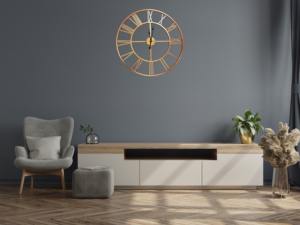 Best Quality Copper Shade <b>Large</b> Sized Metal Wall <b>Clock</b> for Home Decoration and Wall Decoration Largest Manufacture Company - Product Image 3