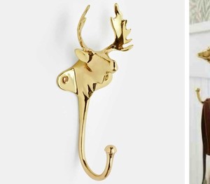 Hot Selling Animal Head Wall Hook <b>for</b> Home Living room office cloth <b>hanging</b> decor Gold Color Modern design Metal Wall Hooks - Product Image 6