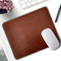 TAPIS DE SOURIS EN CUIR PERSONNALISÉ FAIT MAIN pour BUREAU et MAISON AVEC VOTRE NOM et LOGO