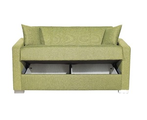 Sofá Cama Moderno de Tela de Tres Plazas con Respaldo Dividido y Almacenamiento, Muebles Ecológicos para Sala de Estar de Apartamento - Product Image 3