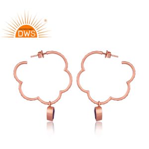 Fabricant de bijoux de boucles d'oreilles en argent sterling avec améthyste naturelle - Product Image 3