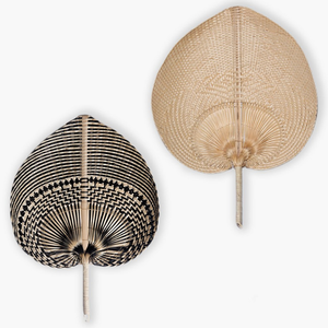 พัดลมมือไม้ไผ่สานธรรมชาติ/ใบปาล์มแขวนตกแต่งผนังในเวียดนามขายส่ง - Product Image 1