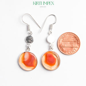 Vente en gros de cadeaux américains pour femmes, lunette rose et multicolore, lot de boucles d'oreilles, crochet français en argent onyx plaqué or, prix raisonnable - Product Image 5