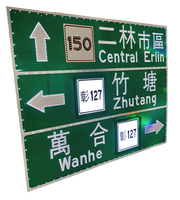 Panneaux de signalisation routière durables en aluminium solaire LED (jaune-blanc) avec visibilité de 1 km, étanches IP54, réfléchissants de qualité diamant ASP