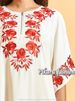 Robe longue brodée en fleurs pour femmes, vêtements musulmans du moyen-orient, jalya, Kaftan, nouvelle mode
