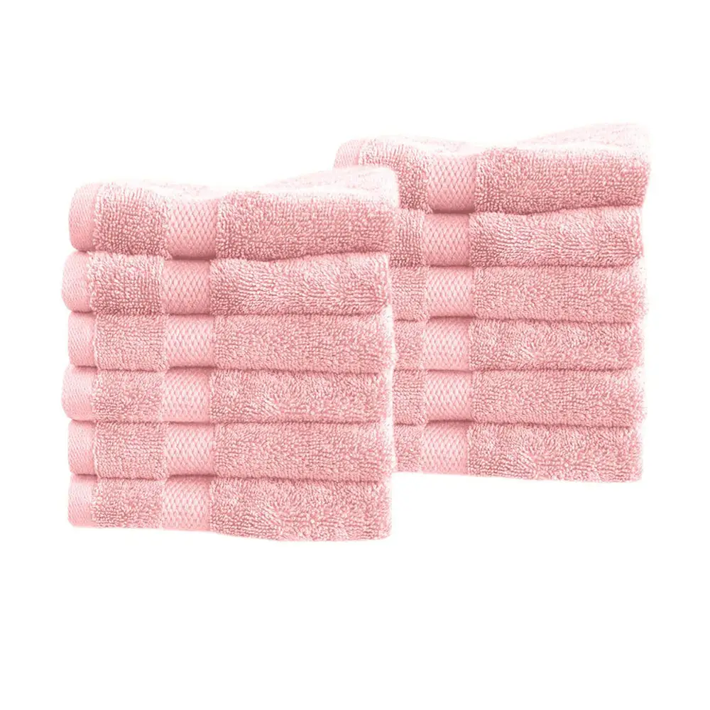 Premium Blush Pink Washcloths - Super Soft, Thick, and Absorbent for Face, Hand, Spa & Gym