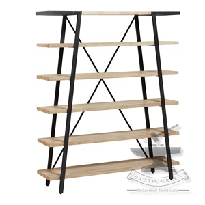 Étagère en bois de fer français vintage, meubles neufs pour la maison, panneau de rangement de livres pour salon, bureau, appartement, entrepôt, hôtel - Product Image 1