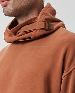 Vente en gros de sweat-shirts à capuche pour hommes en molleton uni avec poche kangourou, 100% coton, logo personnalisé OEM - Product Image 3