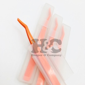 Pinzas aplicadoras de extensión de pestañas con logotipo de visón, nuevo diseño, Material de acero inoxidable, tubo sostenible, caja de pestañas acrílicas - Product Image 5