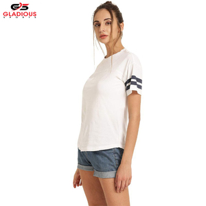 Camiseta con el mejor diseño para mujer, camiseta informal 100% de algodón, camiseta en blanco para mujer - Product Image 6