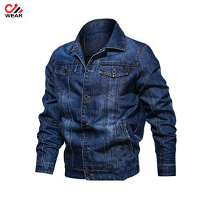 Blouson en Jean pour hommes, vêtement décontracté, avec col en fourrure, - Product Image 2