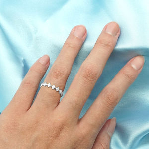 Anillo de plata 925 barato para chicas con piedras preciosas clásicas - Product Image 2