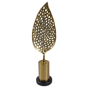 Modèle de feuille d'amour en Aluminium et métal, Design pour décoration d'intérieur, de maison et de bureau, salon, finition plaquée - Product Image 2