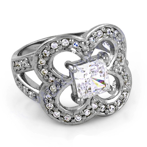 Alta calidad directo de fábrica al por mayor de las mujeres forma de paz PIEDRA DE Zirconia cúbica 925 plata esterlina hecho a mano fiesta de boda de moda - Product Image 3