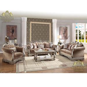 ห้องนั่งเล่นที่ทันสมัยโซฟาสําเนียงสีเงินชุดโซฟาพรีเมี่ยม 5 ที่นั่งชุดโซฟาและเก้าอี้โปแลนด์สีเงินโบราณหรูหรา - Product Image 1