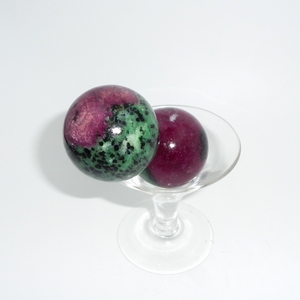 Pierres de gobelet, sphère de guérison, en vrac, de cristal, forme personnalisée, amour, zodiisite - Product Image 4