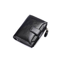 Dompet Wanita Kulit Asli Tipis Mewah dengan Logo Kustom, Resleting RFID, dan Harga Terbaik