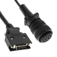Câble d'encodage chauffant toronné nu Delta ASDBCAEN0003-B2, extrémité moteur DB-9P, section du fil 26AGW*5P, longueur 3M, extrémité moteur 172161-1 XM-9T