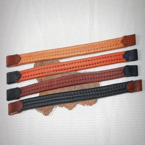 สายรัดจักรม้าทำจากหนัง,สายรัดที่เย็บด้วยมือทนทานหุ้มด้วยหนังดีทรงตรงแบนงานแฮนด์เมด - Product Image 3
