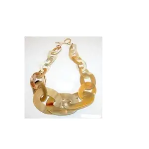 Buffalo horn white horn necklace jewelry 100% Natural Buffalo Horn Fashionable Necklace Manufacture From India