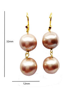 Sterling <b>Silver</b> 925 Gold Plated Custom made Supplier Wholesaler Handmade Unisex Woman Low MOQ <b>pearl</b> Multi Gemstones <b>Earrings</b> - Product Image 3