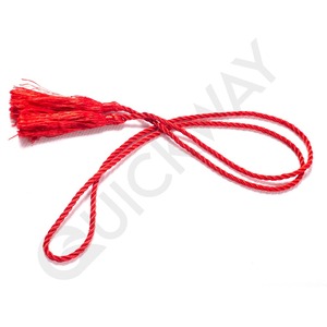Cordon de fanion de fabrication pakistanaise sur mesure en gros, meilleur cordon de fanion de couleur rouge unie - Product Image 6