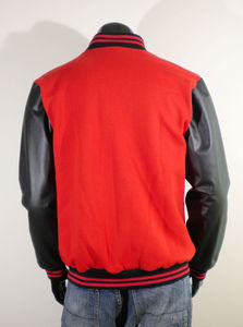 Veste Varisty de baseball à manches longues en cuir d'hiver personnalisée en gros - Product Image 5