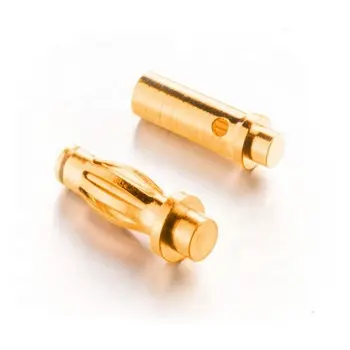 2mm זהב מצופה מחבר bullet בננה תקע עבור PCB או חשמלי חוט