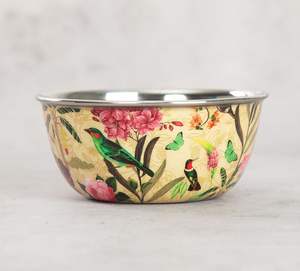 Tazón de acero inoxidable de alta calidad para servir comida, cuenco para sopa, utensilios de cocina y mesa de cena con estampado para hotel y uso doméstico - Product Image 5