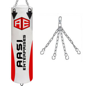 กระสอบทรายหนังแท้พร้อมโซ่เหล็กปรับน้ำหนักได้ ระบายอากาศได้ดีและสะดวกสบาย ขนาด 3 ฟุต-7 ฟุต - Product Image 1