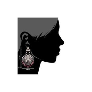 Handcrafted งดงามสไตล์เงินแท้92.5ต่างหู Dangler เครื่องประดับแฟชั่นสำหรับผู้หญิงสาว6.40เซนติเมตรขายส่ง NSJ-833 - Product Image 3