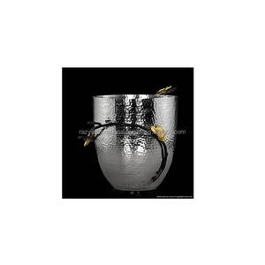 Handmade Wooden Frame Double-Wall Stainless Steel Wine Chiller <b>Ice</b> <b>Bucket</b> <b>Beverage</b> <b>Tubs</b> - Product Image 2