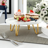 Présentoirs à gâteaux avec anneau en métal et verre, 2 niveaux, pour mariage, fête, 2 pièces, nouveauté