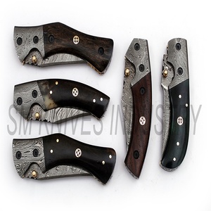 Couteaux pliants de damas faits à la main, portables, lots de 5 pièces (smk1248) - Product Image 5