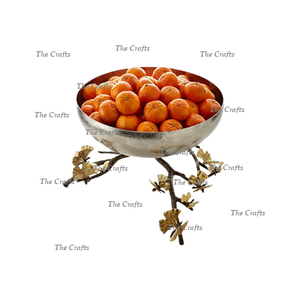 Bol décoratif en acier inoxydable martelé couleur argent forme ronde collations au chocolat bol de service à vendre - Product Image 5