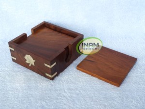 Set of 6 <b>Wooden</b> Tea / Coffee coaster with Beautiful Design - Product Image 2
